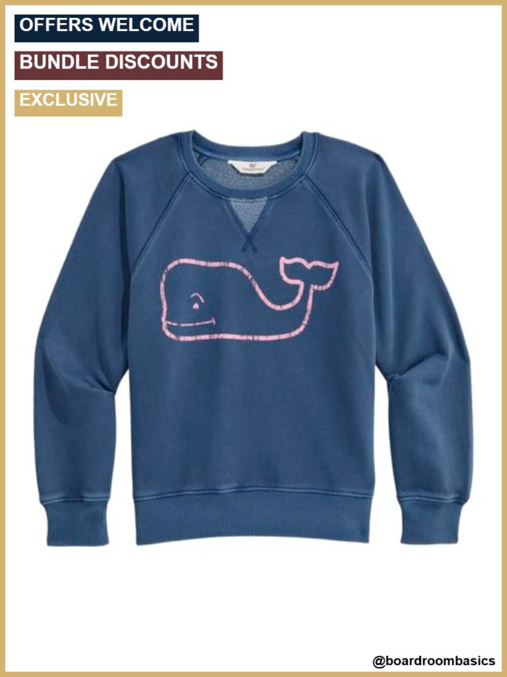 Girls' Raglan Crewneck Sweatshirt French Terry Pullover